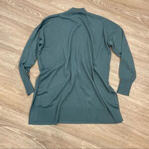 Uniqlo Wool Mock Neck Tunic Sweater With Side Slits